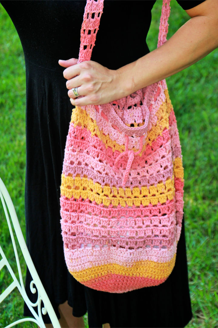 Crochet Tote Bag PATTERN, Bucket Bag Crochet Pattern, Boho Crochet, Boho Bag,  Purse Pattern, Hand Bag, Slouchy Bag, Crochet Sac, Summer Tote 