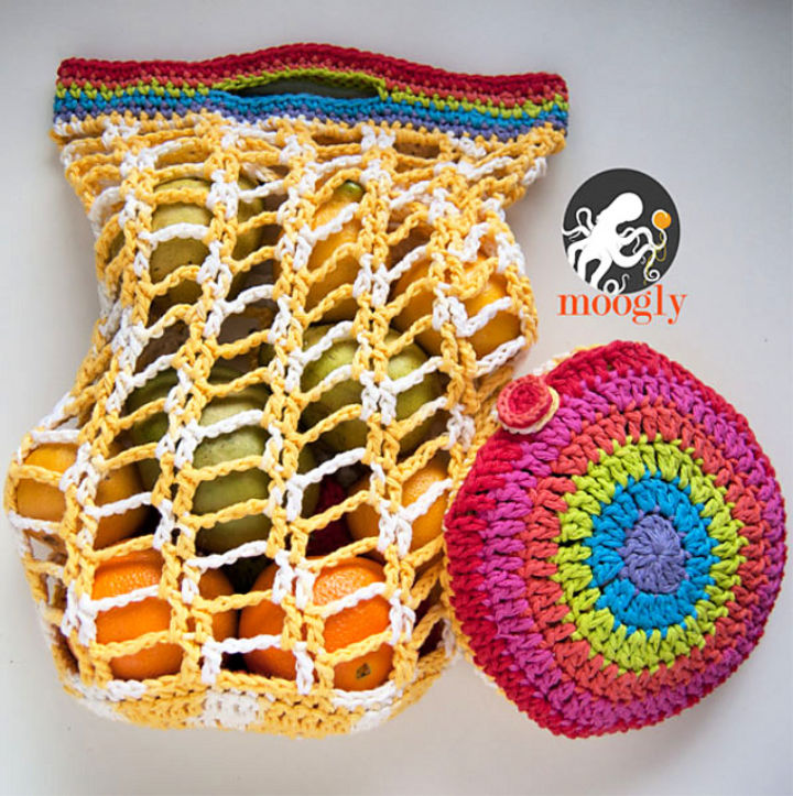 Super Sturdy Crochet Basket with Handles Free Pattern - Moogly